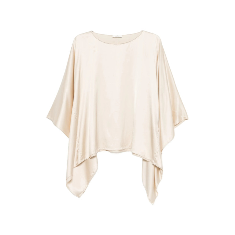 Panicale Draped Satin-finish Cape