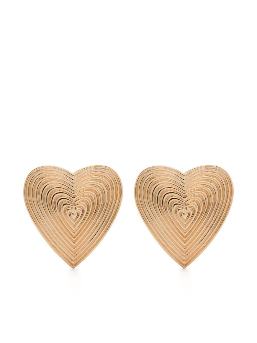 ridged-heart earrings