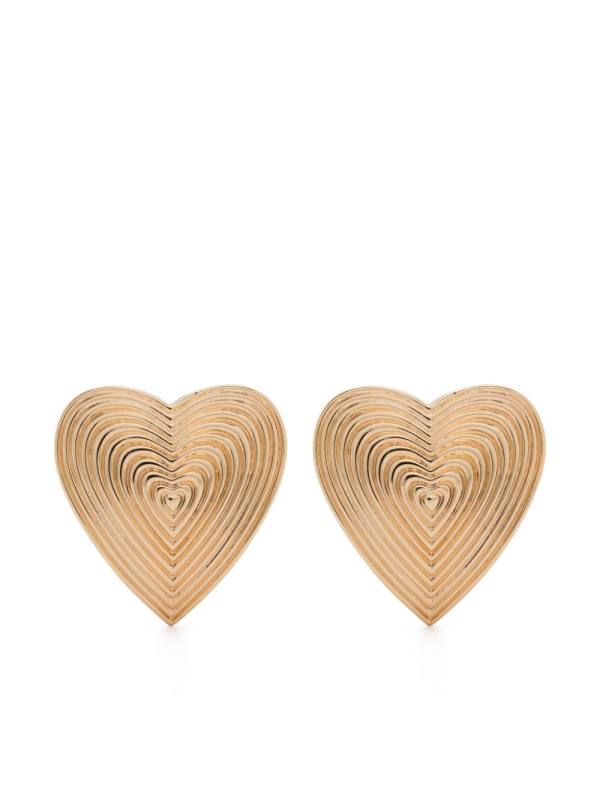 ridged-heart earrings