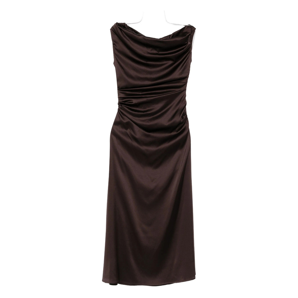 Staud Cowl-neck Draped Dress