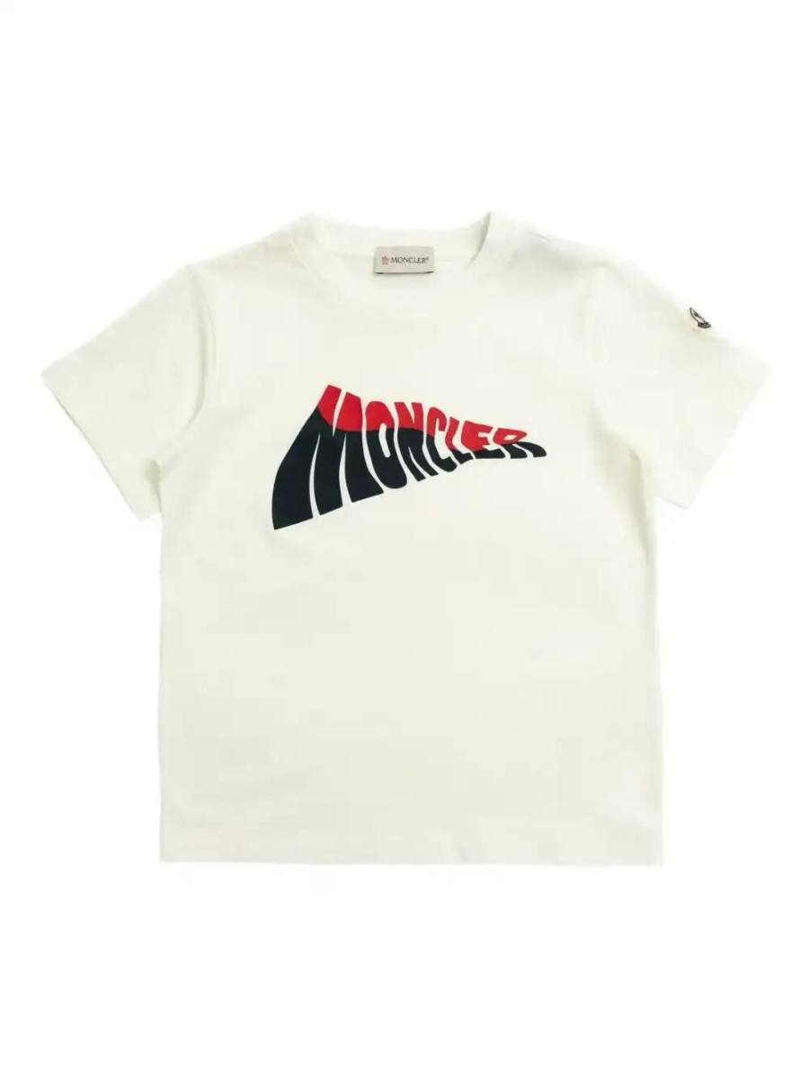 Wave-logo cotton T-shirt