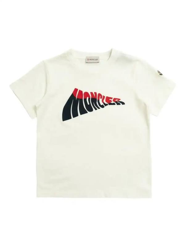 Wave-logo cotton T-shirt