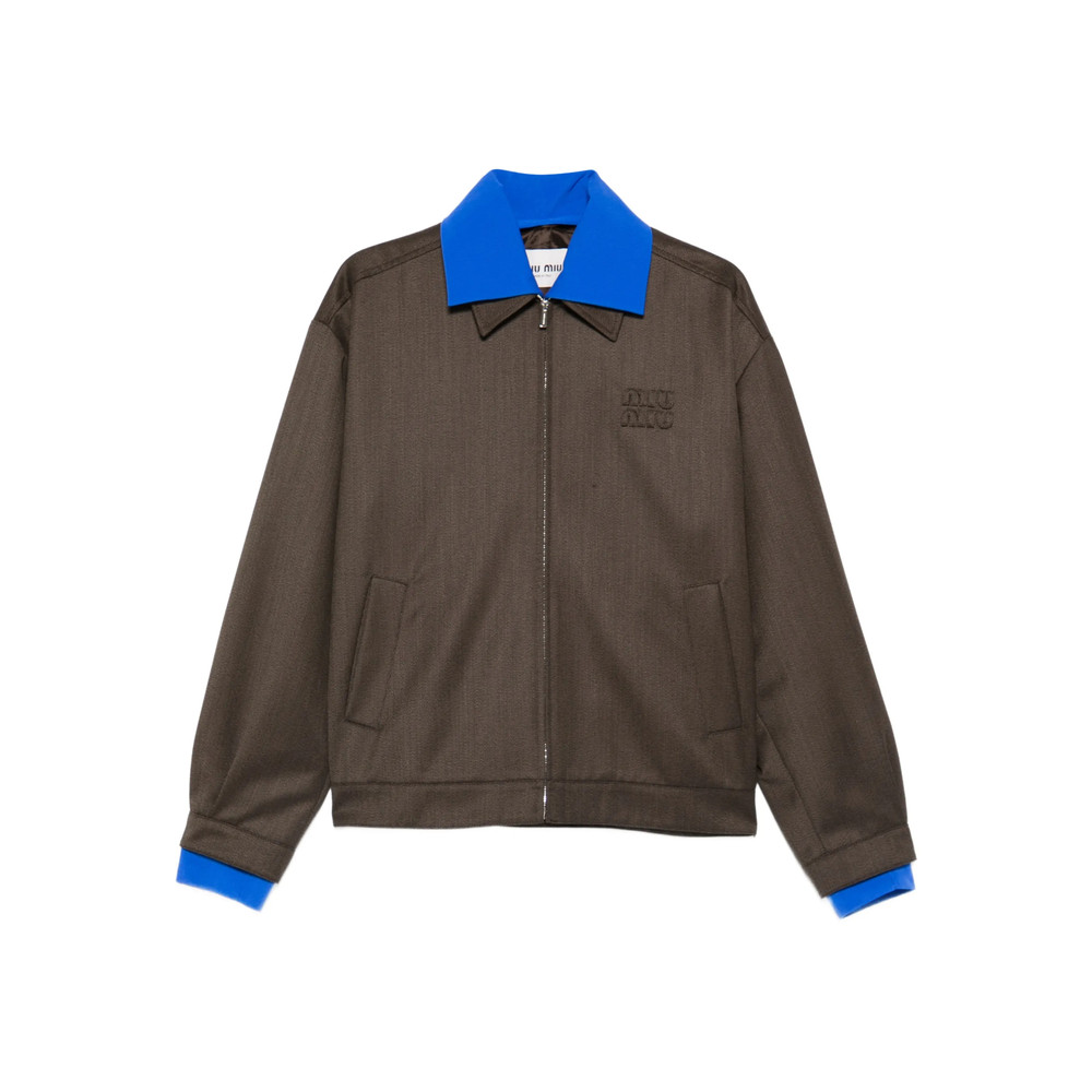 Miu Miu Logo-embroidered Jacket