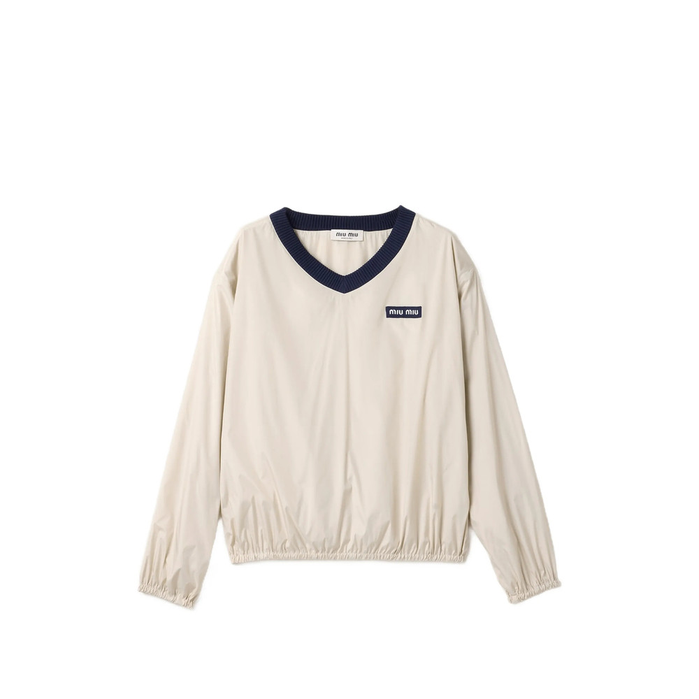 Miu Miu Technical Pongé Sweatshirt