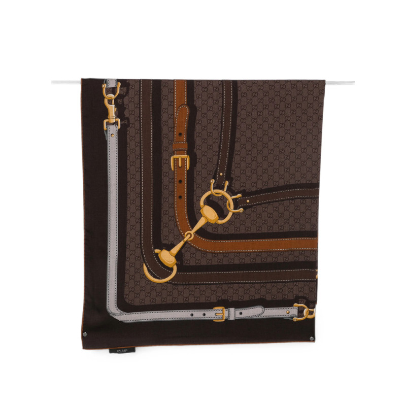 Gucci GG Supreme Horsebit Scarf