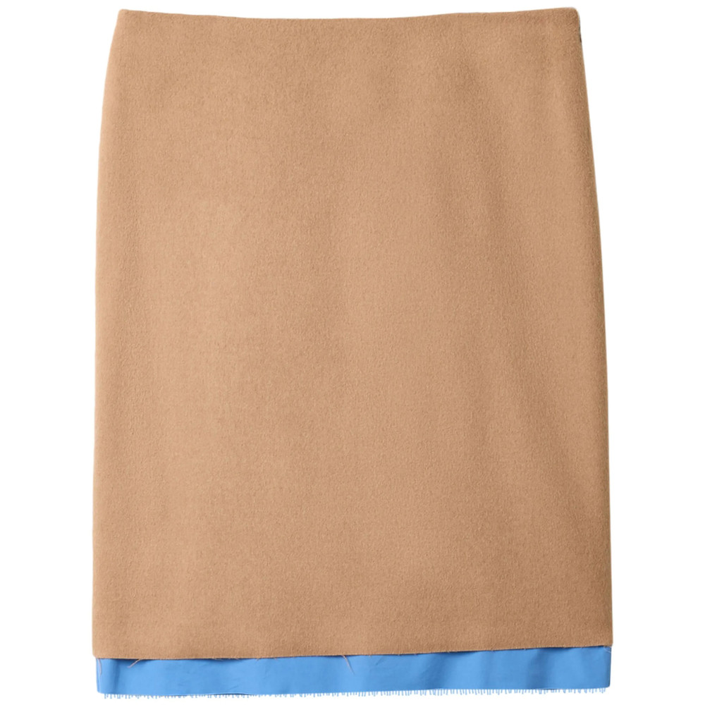 Miu Miu Camel-hair Midi Skirt