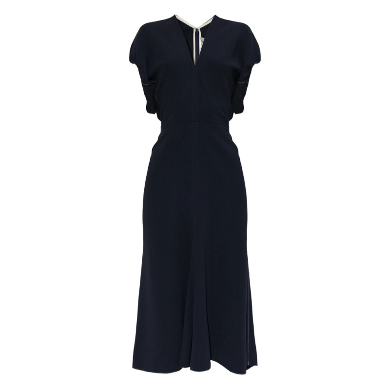 Victoria Beckham V-neck Midi Dress