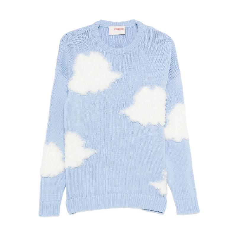 Fiorucci Cloud-appliqué Wool Sweater