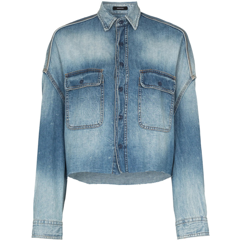 R13 Cropped Denim Shirt