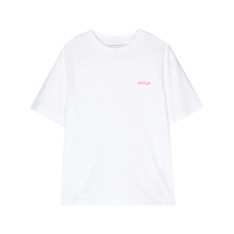 Maison Labiche Slogan-embroidered Cotton T-shirt