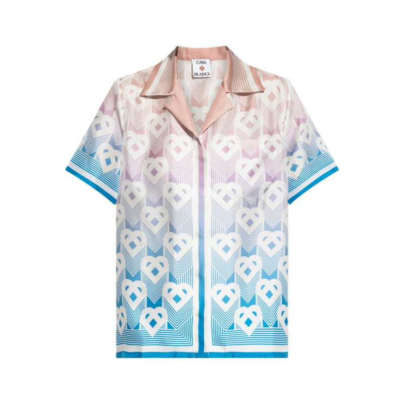 Casablanca Heart-monogram Silk Shirt