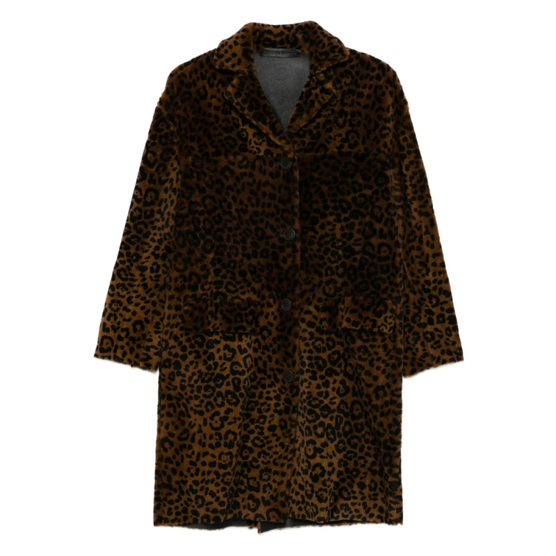 Santoro Leopard-print Buttoned Coat
