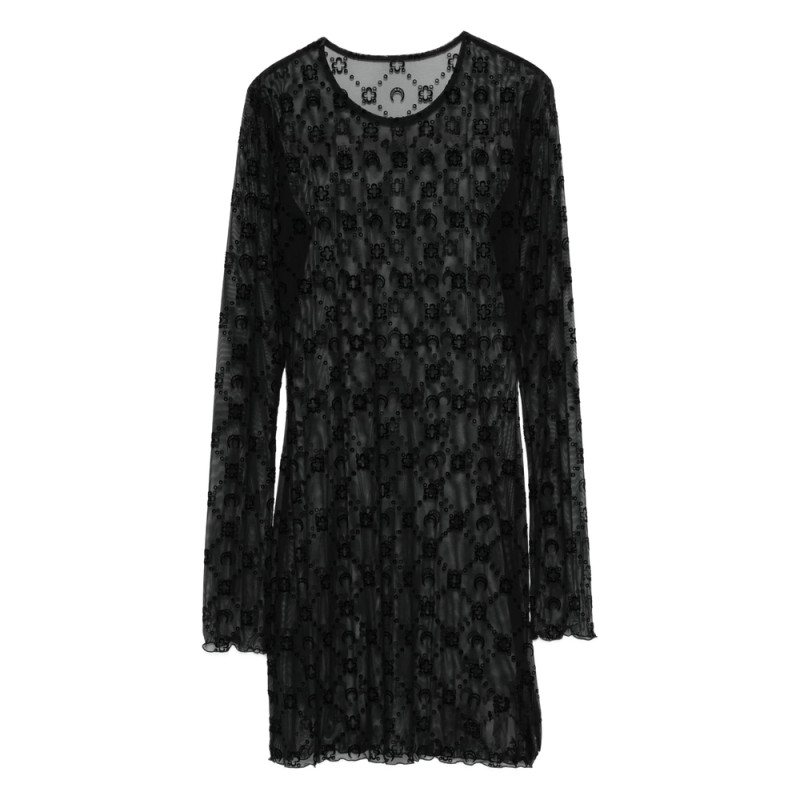 Marine Serre Moon-embellished Mesh Dress