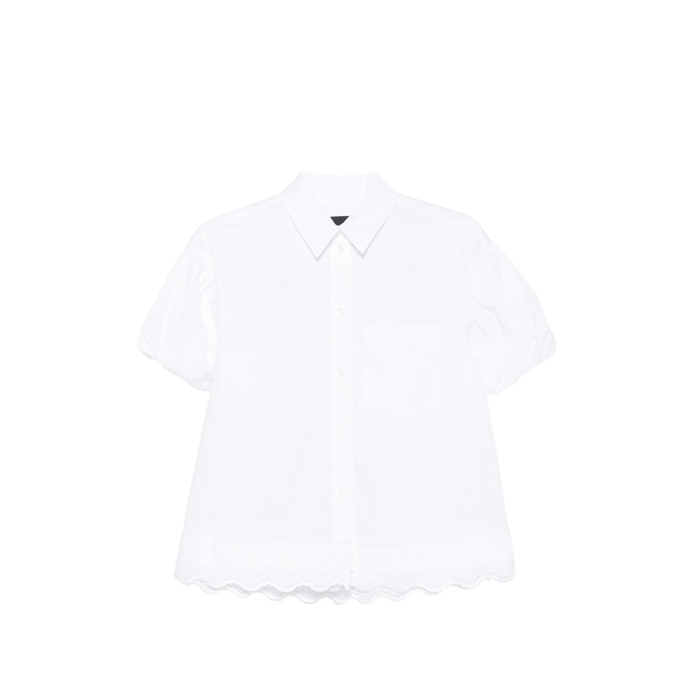 Simone Rocha Scalloped-hem Puff-sleeve Shirt