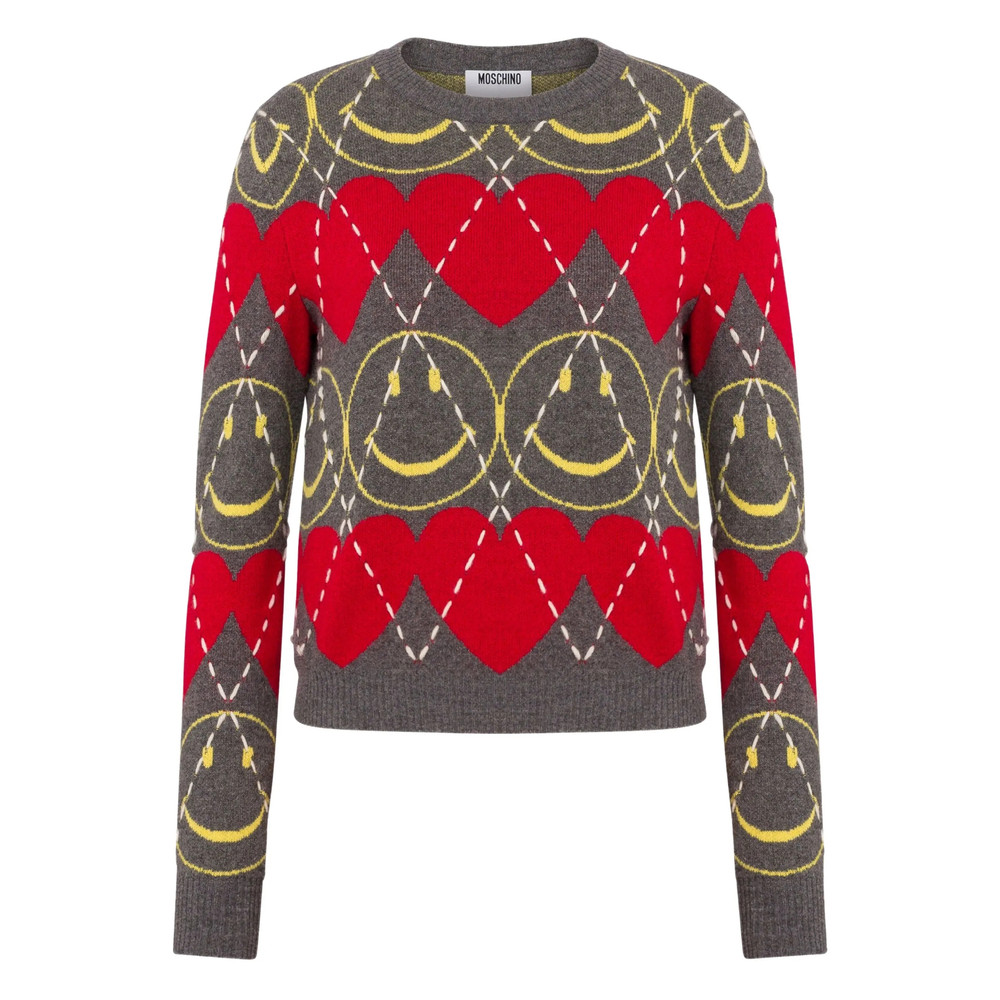 Moschino Smiley Face-patterned Sweater