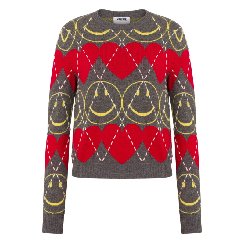 Moschino Smiley Face-patterned Sweater