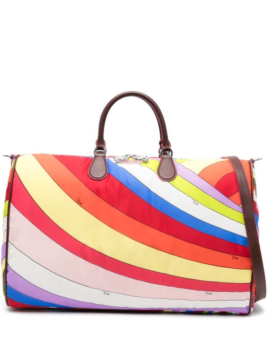Iride-print luggage bag