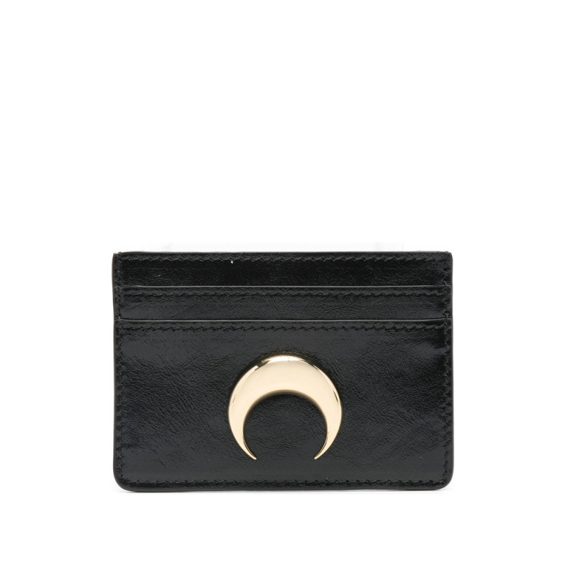 Marine Serre SMOOTH LEATHER MOON CHARM CARDHOLDER