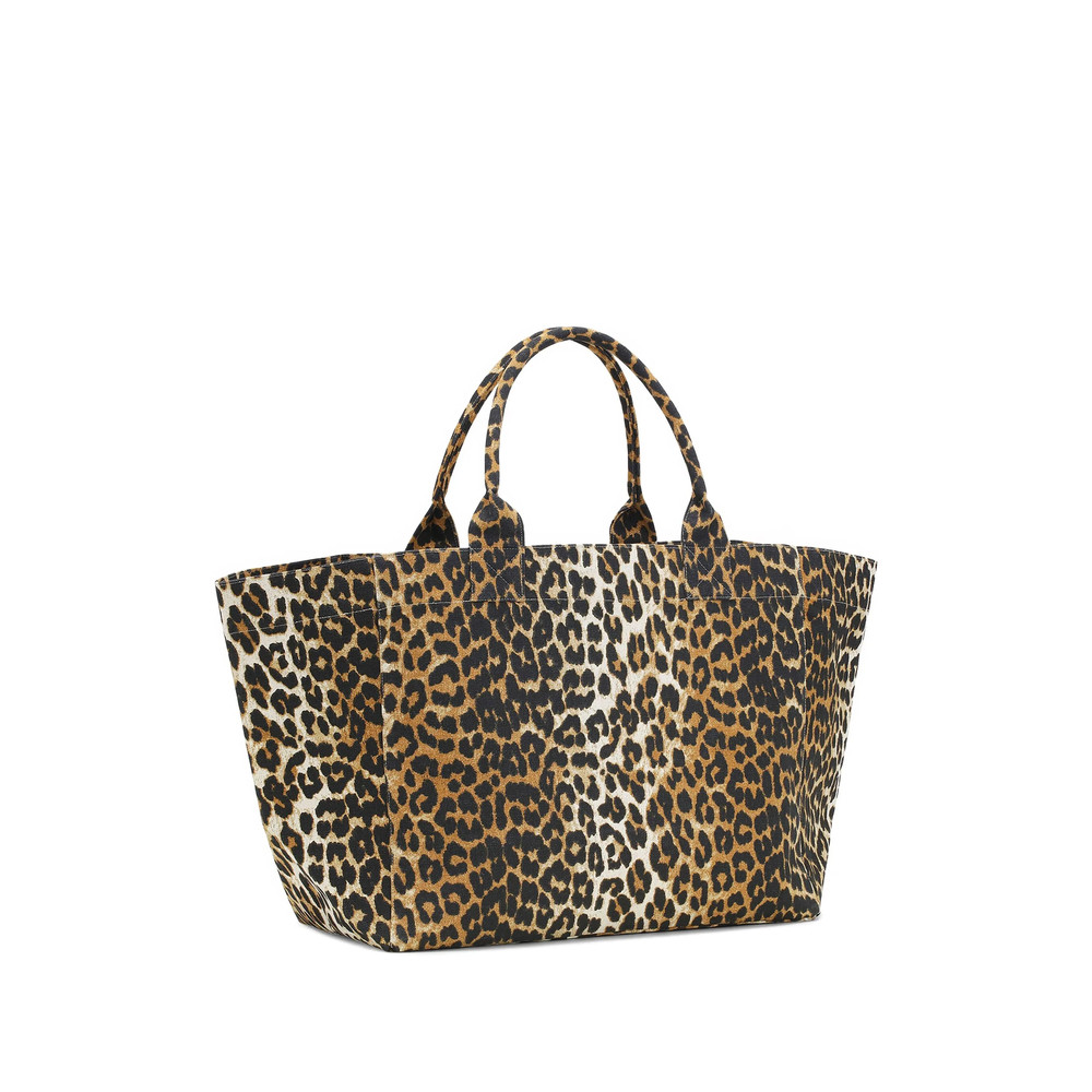 Ganni Leopard-print Tote Bag