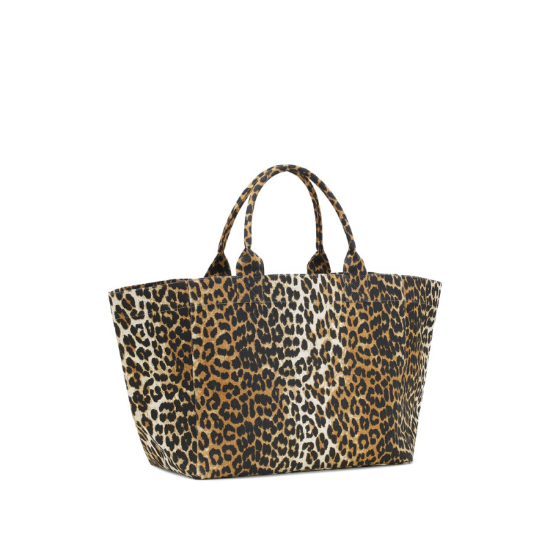 Ganni Leopard-print Tote Bag