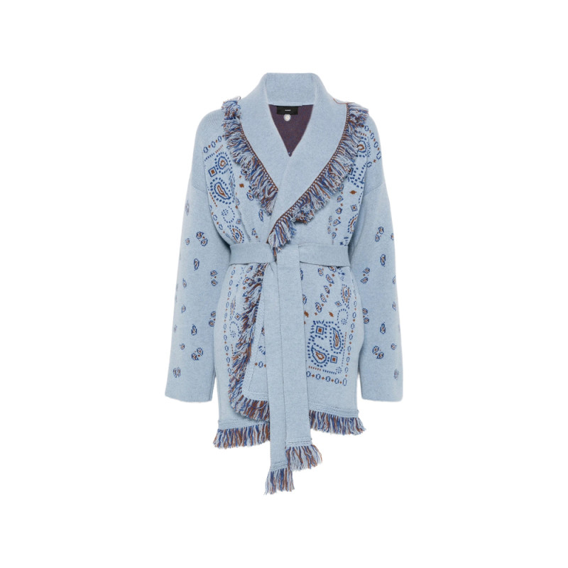Alanui Bandana-jacquard Knitted Coat