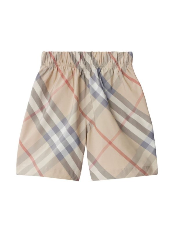 check-print deck shorts
