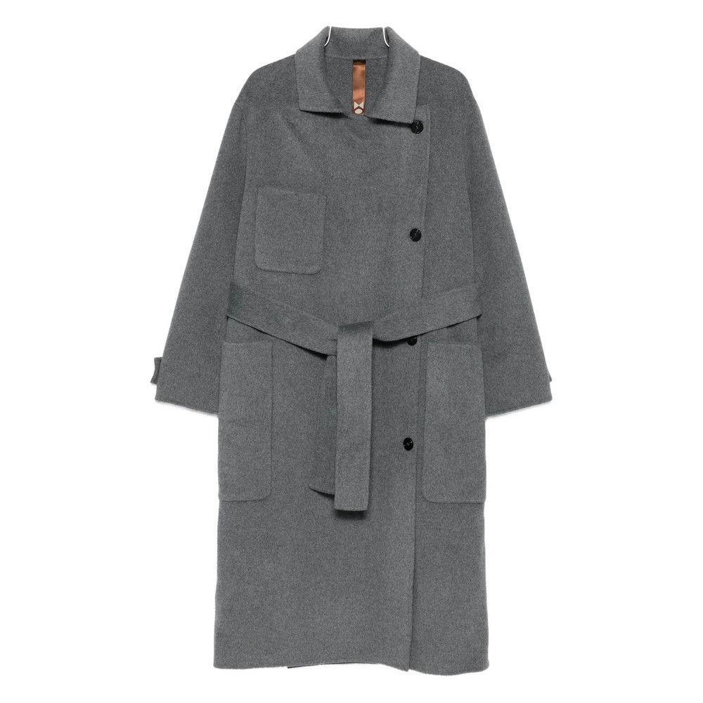 Glox Belted Patch-pocket Coat