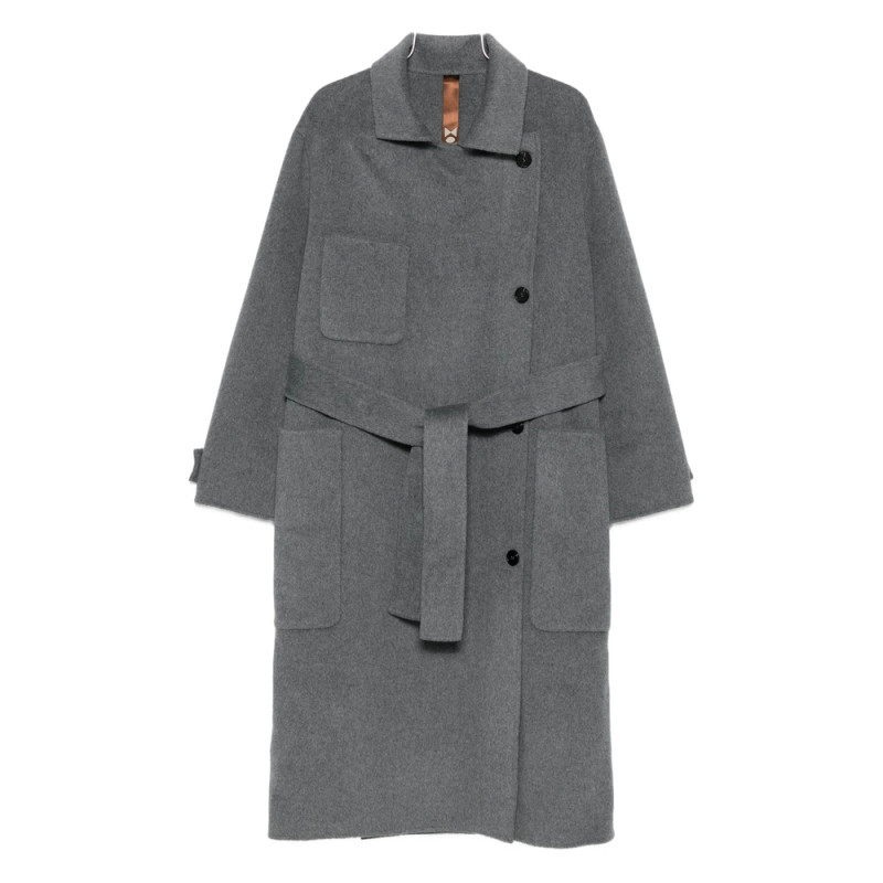 Glox Belted Patch-pocket Coat