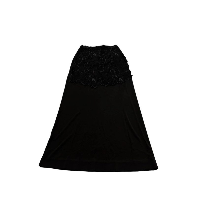 Maison Margiela Lace-overlay Flared Midi Skirt
