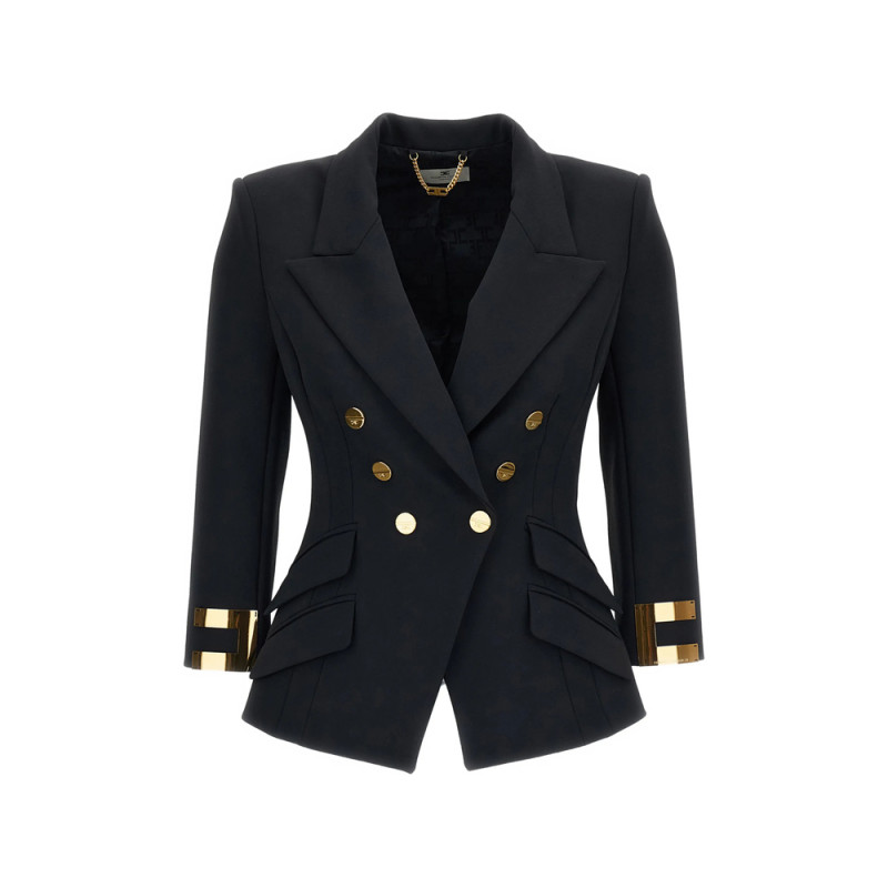 Elisabetta Franchi Double-breasted Logo-cuff Jacket