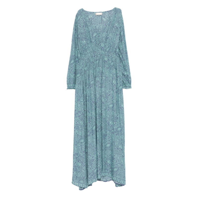 Natalie Martin Buttoned Printed Shangri Dress