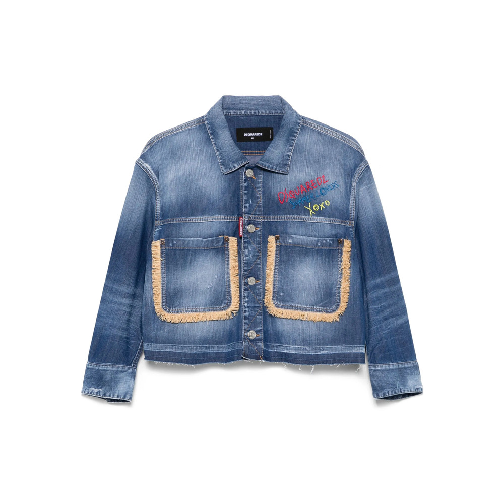 Dsquared2 Fringed Denim Jacket