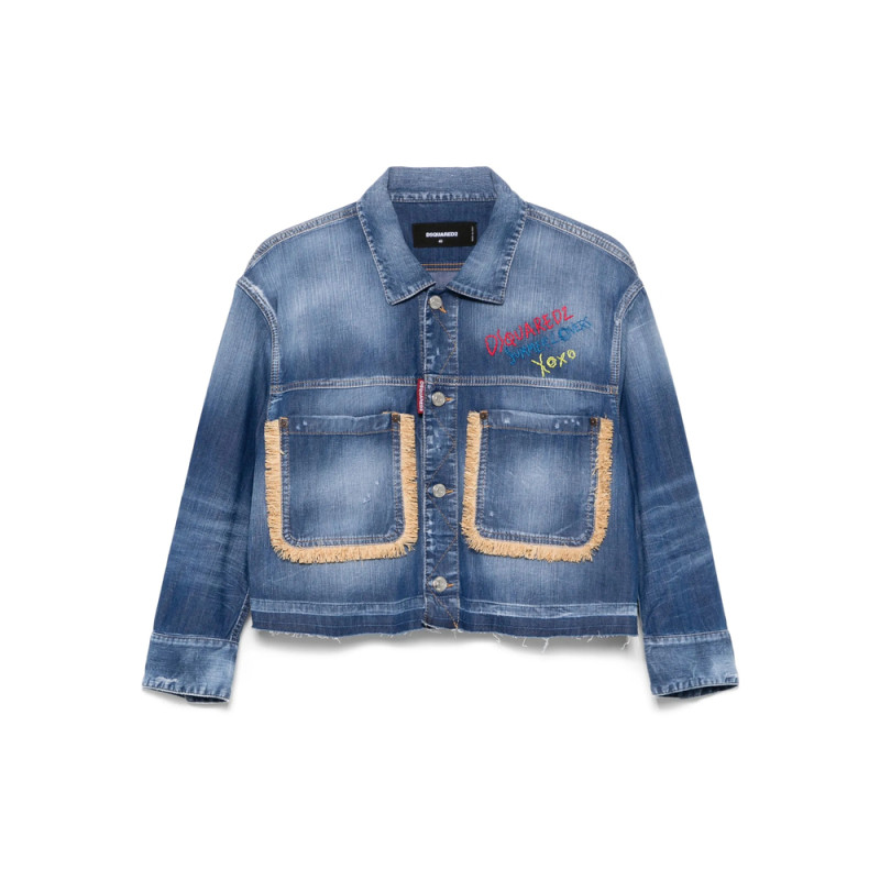 Dsquared2 Fringed Denim Jacket