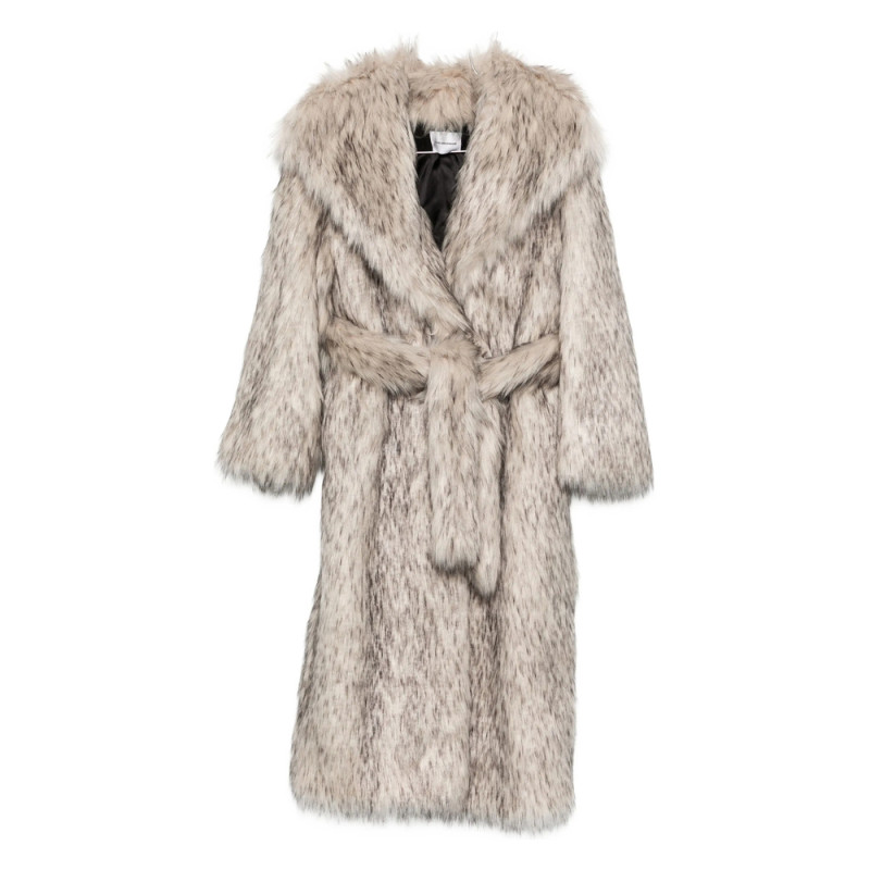 The Andamane Belted Faux-fur Coat