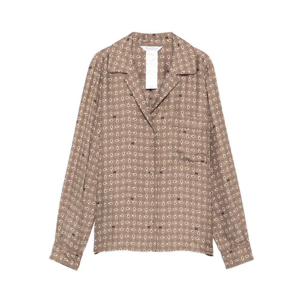 Max Mara Buttoned Patterned Top