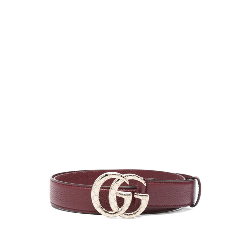 Gucci Signature Double G Leather Belt