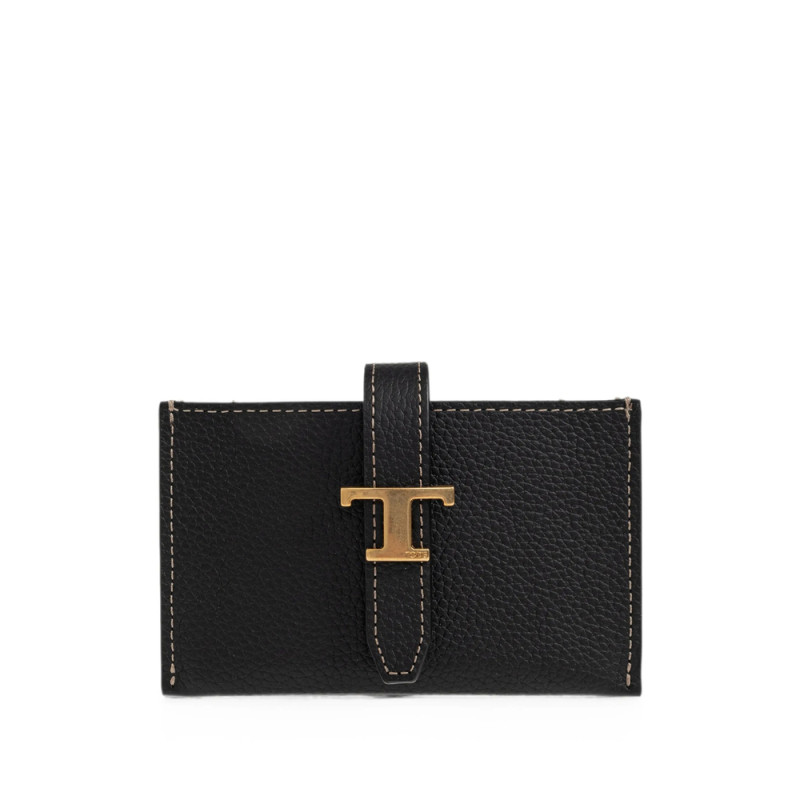 Tod's T Timeless Pebbled-leather Wallet