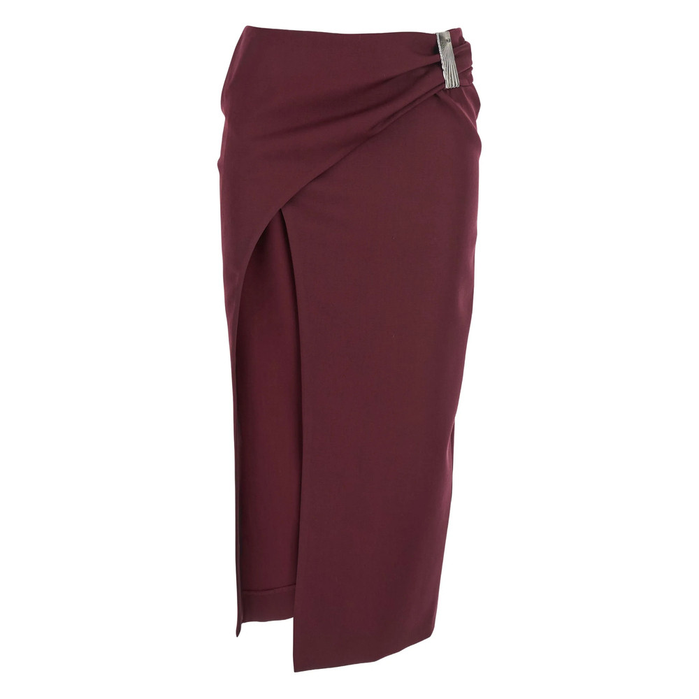 The Attico Draped-front Midi Skirt