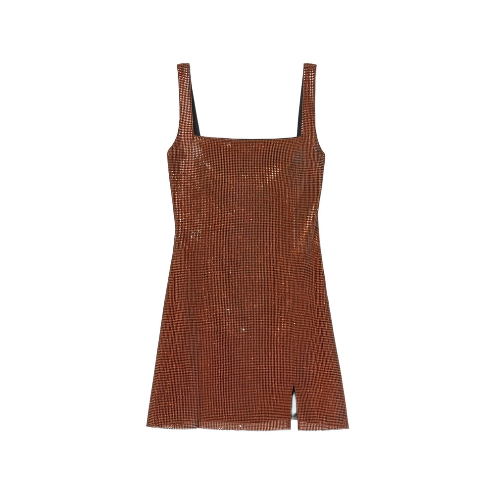 Self-portrait Crystal-embellished Chainmail Mini Dress