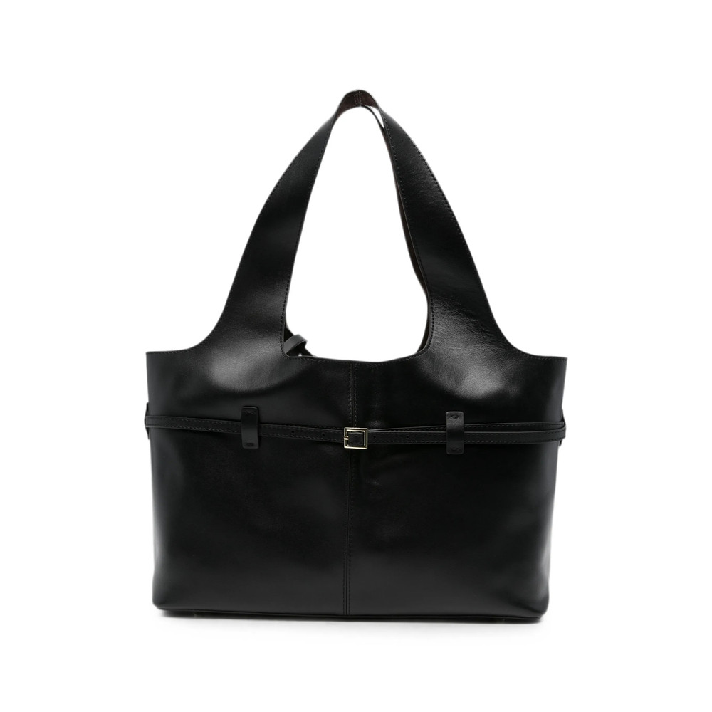 Manu Atelier Buckled Leather Shoulder Bag