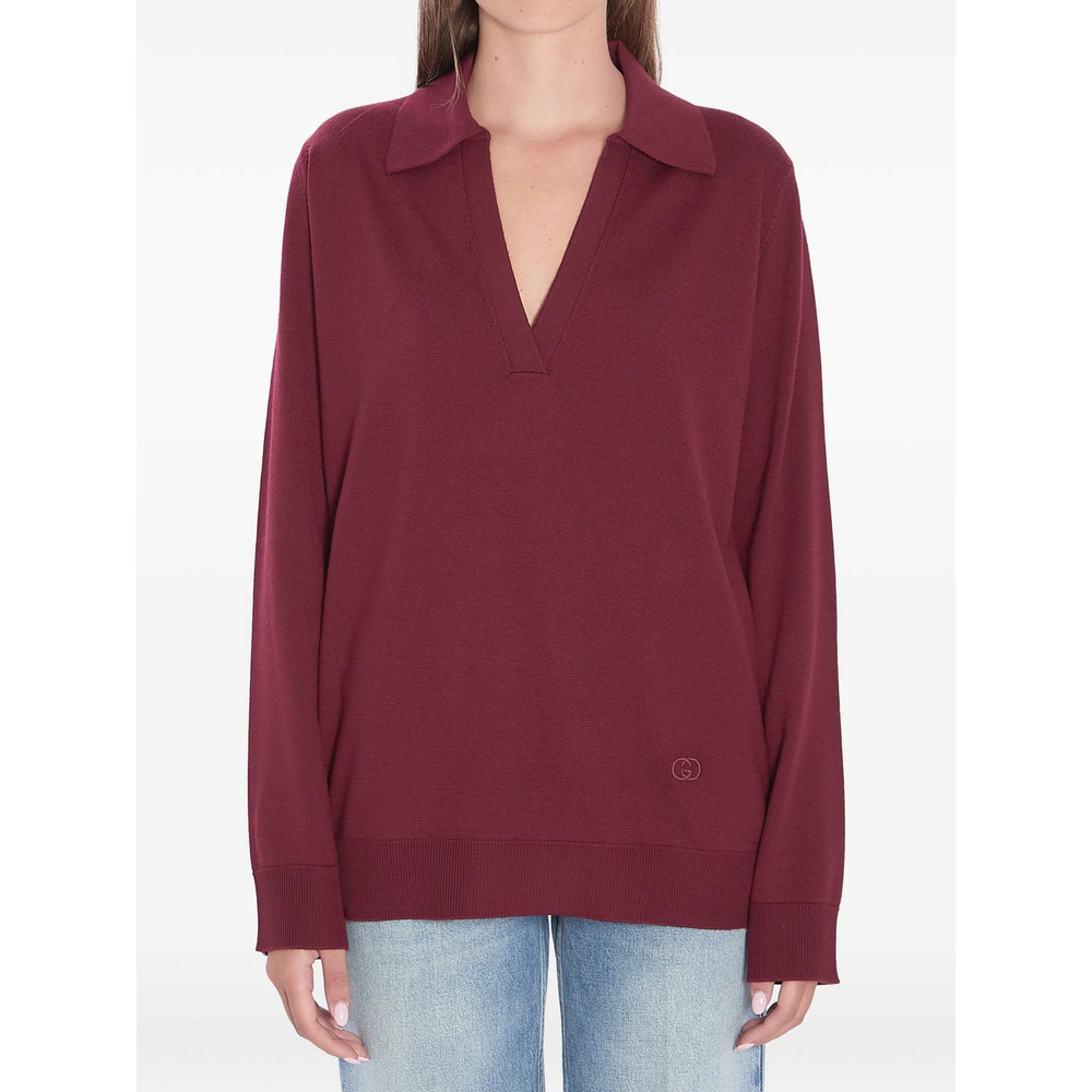 Gucci V-neck Polo Top