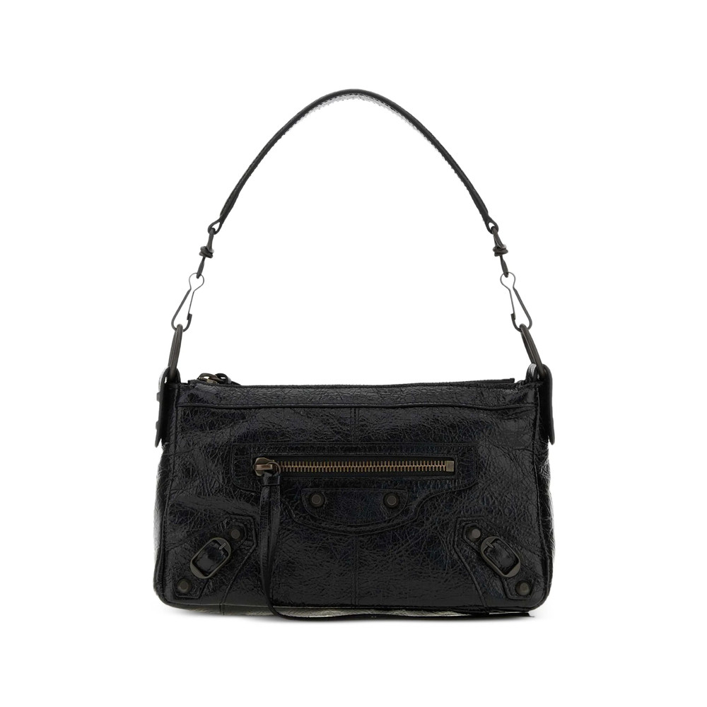 Balenciaga Mini Le City Moto Leather Shoulder Bag