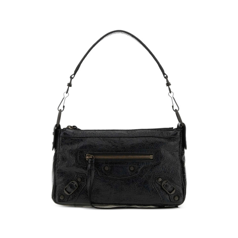 Balenciaga Mini Le City Moto Leather Shoulder Bag