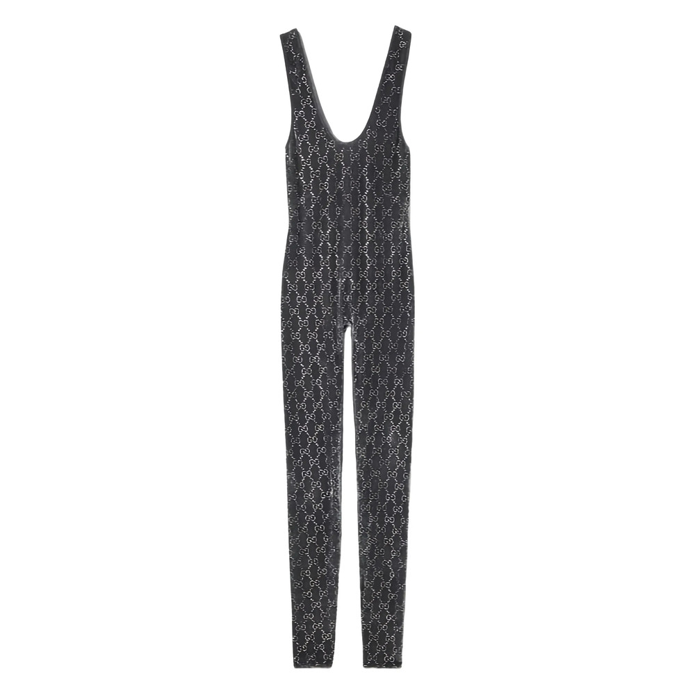 Gucci GG Crystal Embroidery Jumpsuit