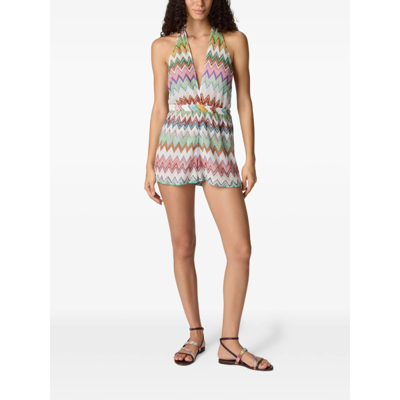 Missoni V-neck Zigzag Playsuit