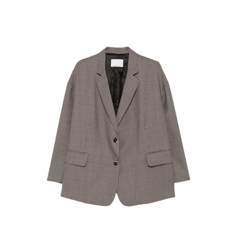 Nineinthemorning Houndstooth-pattern Oversized Jacket