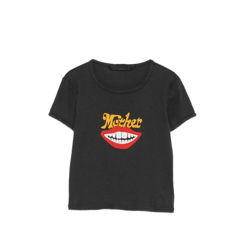 Mother The Itty Bitter Ringer Graphic-print Cropped T-shirt