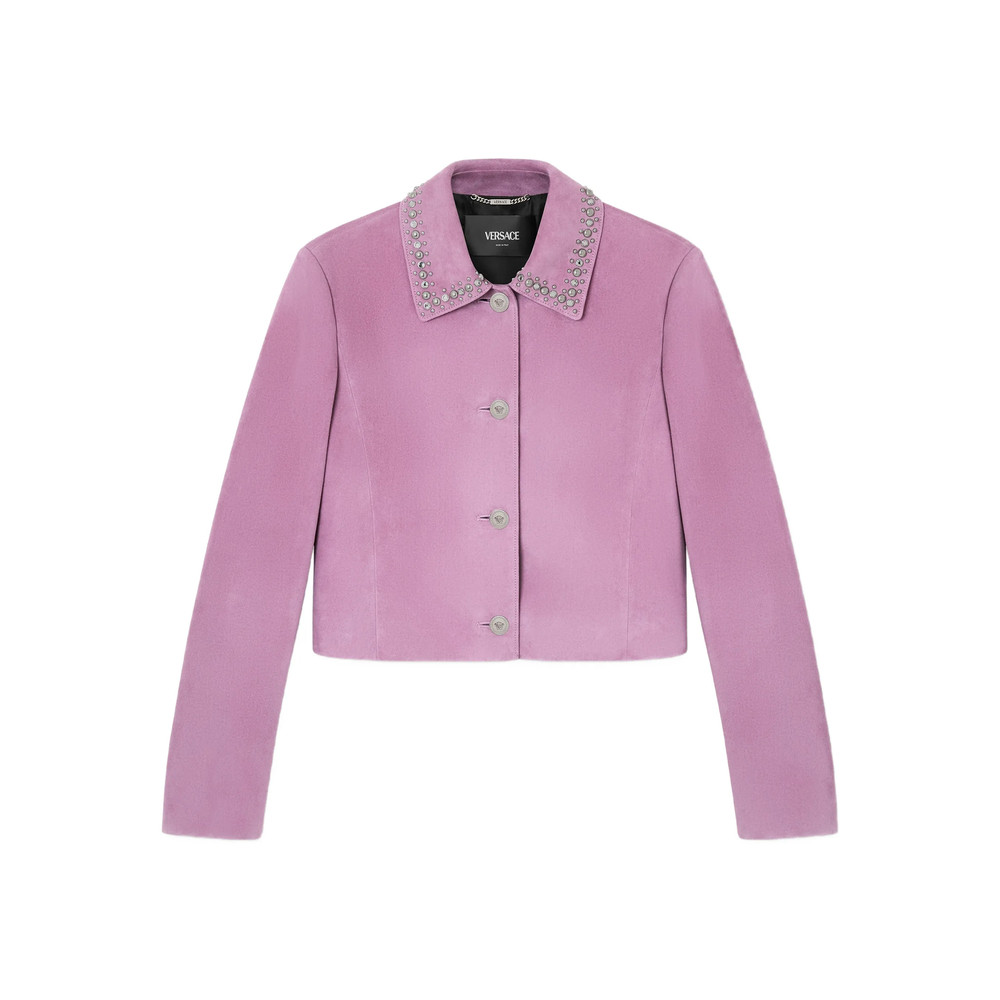 Versace Embellished Suede Jacket