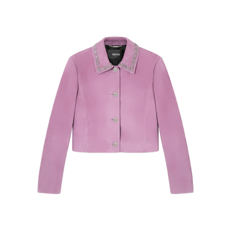 Versace Embellished Suede Jacket