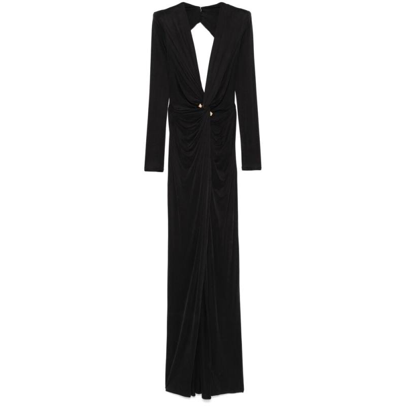 Elisabetta Franchi Piercing-detail Jersey Gown
